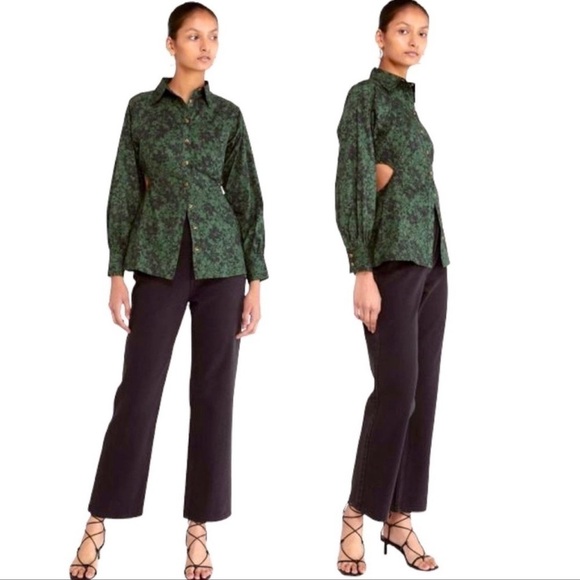 NWT THIRD FORM Garden Party Button Down Top Cutout Open Back Size US 6 - Picture 3 of 12